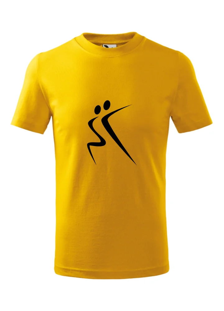 Dětské triko | žluté s potiskem | přední strana