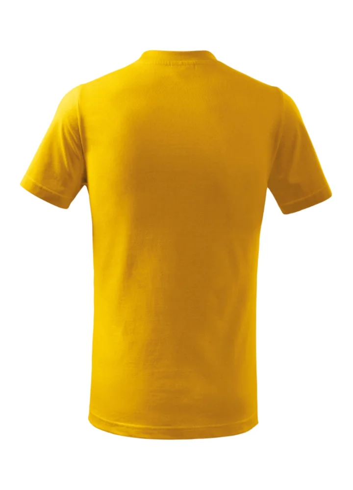 Dětské triko | žluté s potiskem | zadní strana